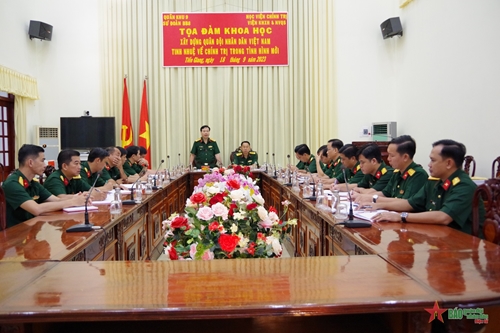 Viện Khoa học xã hội và Nhân văn quân sự tổ chức tọa đàm tại Sư đoàn 8 (Quân khu 9)
